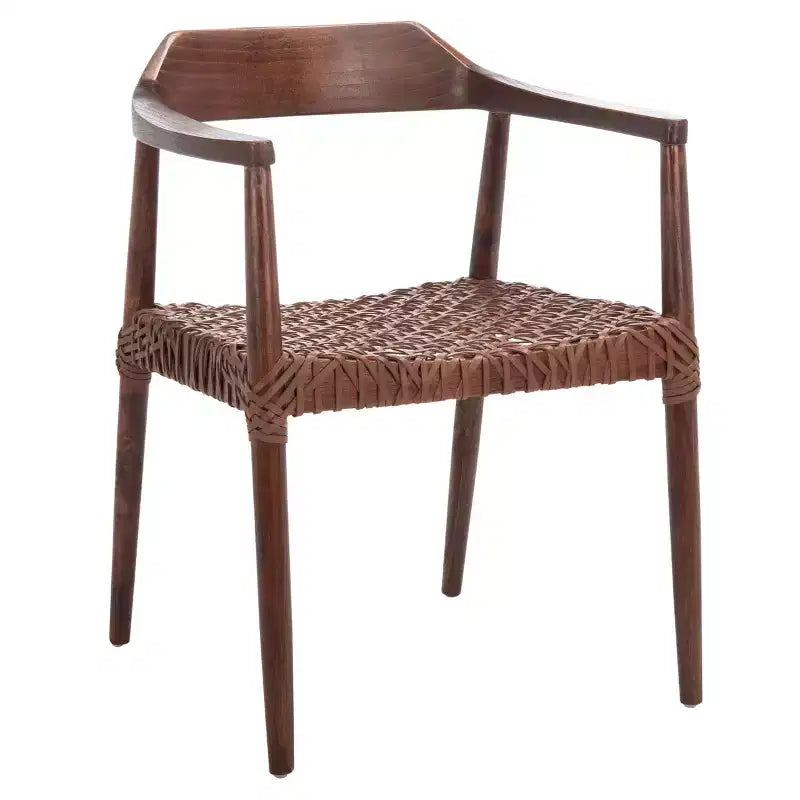 Munro Leather Woven Accent Chair - ACH1005 - Safavieh