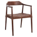 Fauteuil d'appoint en cuir tressé