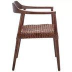 Fauteuil d'appoint en cuir tressé