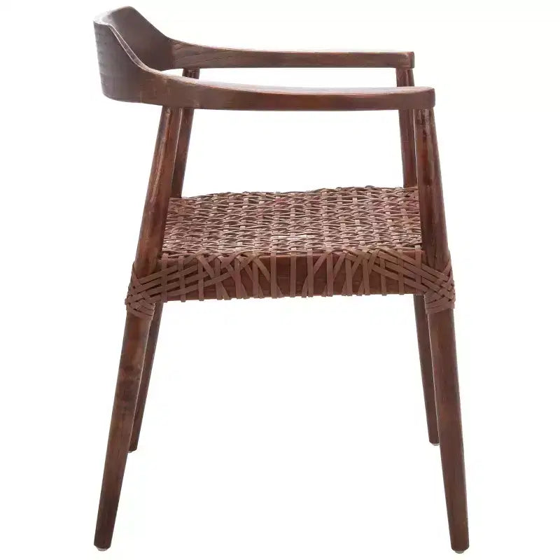 Munro Leather Woven Accent Chair - ACH1005 - Safavieh