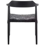 Fauteuil d'appoint en cuir tressé