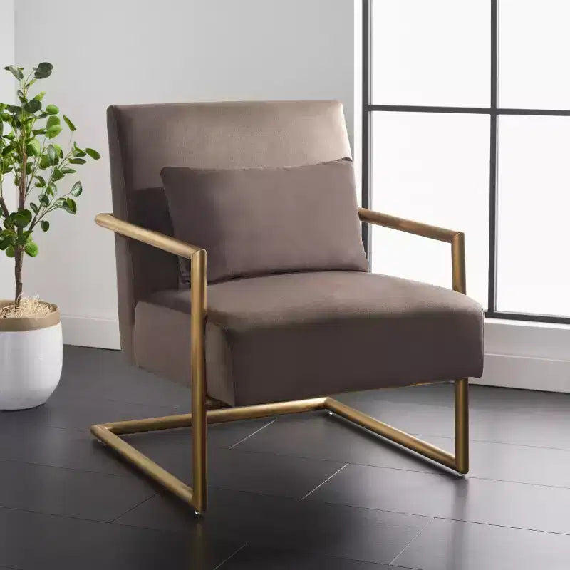 Konomi Arm Chair - ACH5204A - Dark Taupe - Safavieh