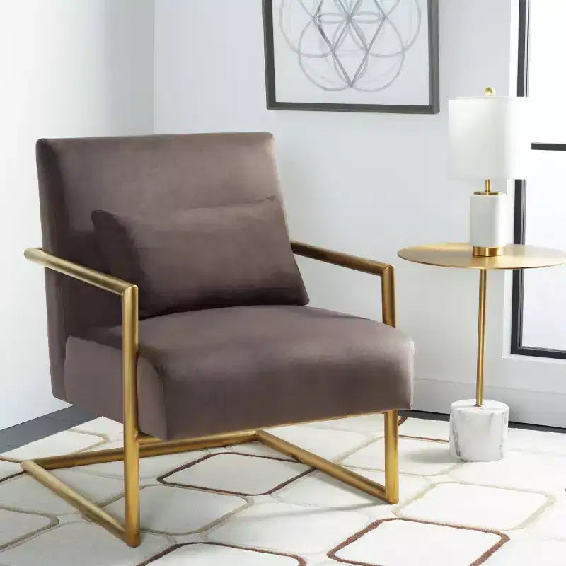 Konomi Arm Chair - ACH5204A - Dark Taupe - Safavieh
