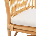 Fauteuil d'appoint en rotin avec coussin