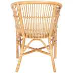 Fauteuil d'appoint en rotin avec coussin