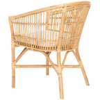 Fauteuil d'appoint en rotin avec coussin