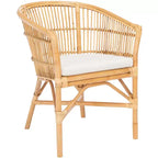 Fauteuil d'appoint en rotin avec coussin