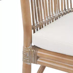 Fauteuil d'appoint en rotin avec coussin