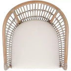 Fauteuil d'appoint en rotin avec coussin