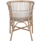 Fauteuil d'appoint en rotin avec coussin