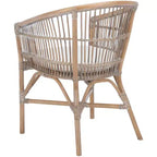 Fauteuil d'appoint en rotin avec coussin