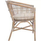 Fauteuil d'appoint en rotin avec coussin