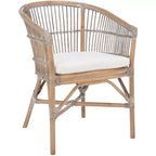 Fauteuil d'appoint en rotin avec coussin