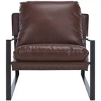 Popham Pillow Top Accent Chair - ACH4520 - Dark Brown/Black - Safavieh