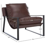 Fauteuil d'appoint Pillow Top Marron Foncé/Noir
