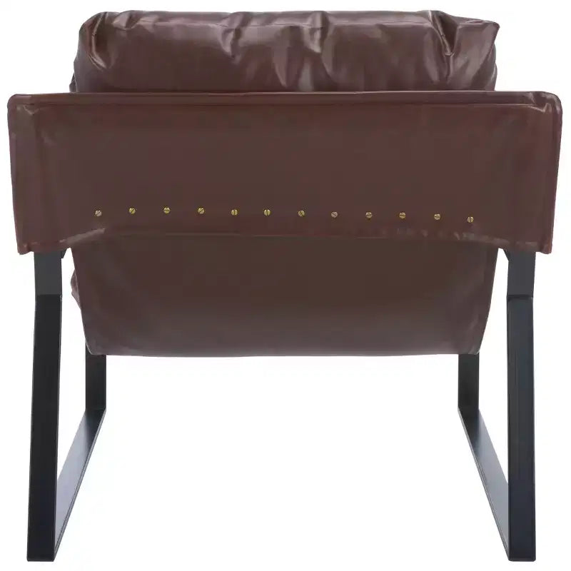 Popham Pillow Top Accent Chair - ACH4520 - Dark Brown/Black - Safavieh