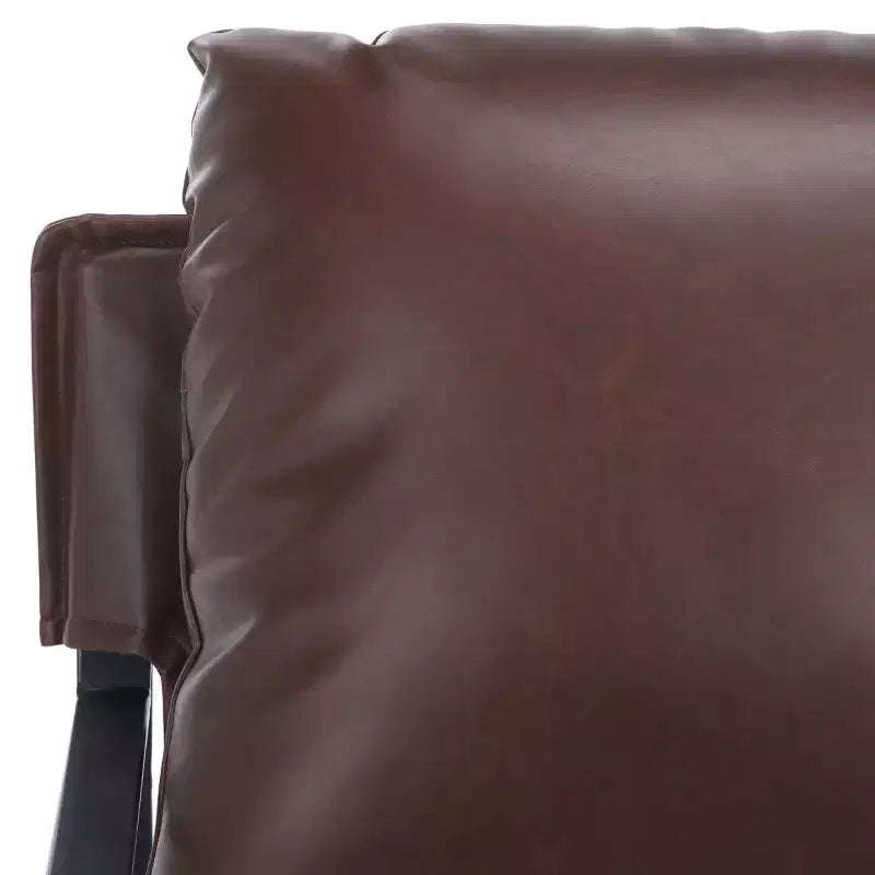 Popham Pillow Top Accent Chair - ACH4520 - Dark Brown/Black - Safavieh
