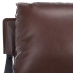 Fauteuil d'appoint Pillow Top Marron Foncé/Noir