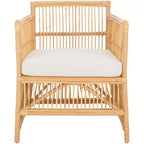 Alvis Accent Chair W/ Cushion - ACH6522A - White/Natural - Safavieh