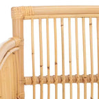 Fauteuil d'appoint avec coussin blanc/naturel