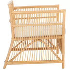 Fauteuil d'appoint avec coussin blanc/naturel