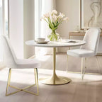 Well Woven Rachelle Velvety Soft Modern Accent Chairs With Metal Legs - Perfect for Vanity, Living Room,Office, Dining Room