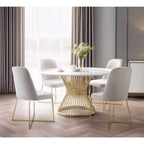 Chaises d'appoint modernes en velours doux avec pieds en métal – parfaites pour coiffeuse, salon, bureau, salle à manger