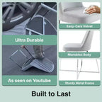 Chaises d'appoint modernes en velours doux avec pieds en métal – parfaites pour coiffeuse, salon, bureau, salle à manger
