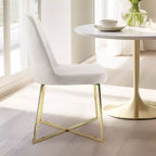 Chaises d'appoint modernes en velours doux avec pieds en métal – parfaites pour coiffeuse, salon, bureau, salle à manger