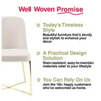 Chaises d'appoint modernes en velours doux avec pieds en métal – parfaites pour coiffeuse, salon, bureau, salle à manger