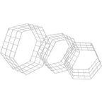 Étagères murales flottantes hexagonales en fil métallique, blanches