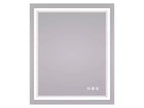 Miroir mural de salle de bain LED rond avec éclairage frontal, 3 températures de couleur réglables, anti-buée