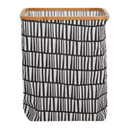 Panier rectangulaire à rebord en bambou
