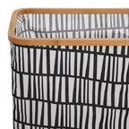Panier rectangulaire à rebord en bambou