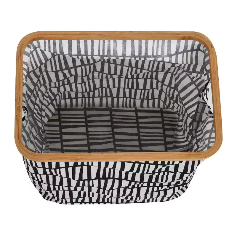 Household Essentials Bamboo Rimmed Rectangular Krush Hamper