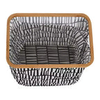 Panier rectangulaire à rebord en bambou