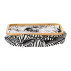 Panier rectangulaire à rebord en bambou