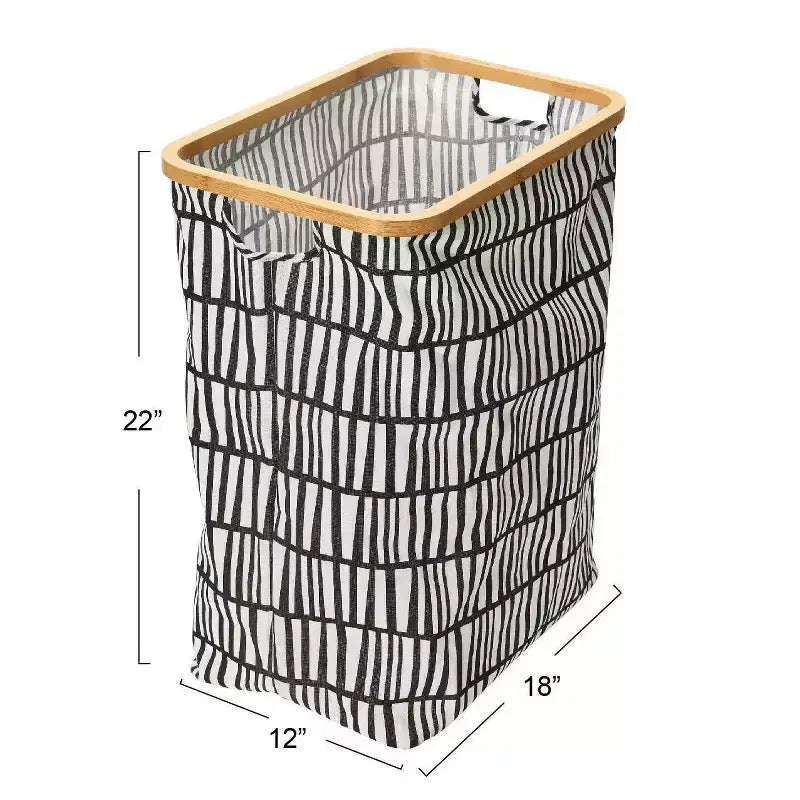 Household Essentials Bamboo Rimmed Rectangular Krush Hamper