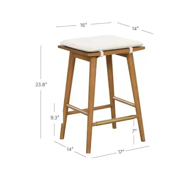Nathan James Set of 2 Barker Boucle Counter Height Barstools