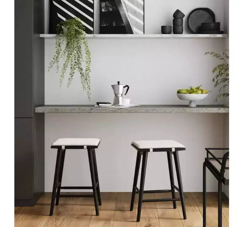 Nathan James Set of 2 Barker Boucle Counter Height Barstools