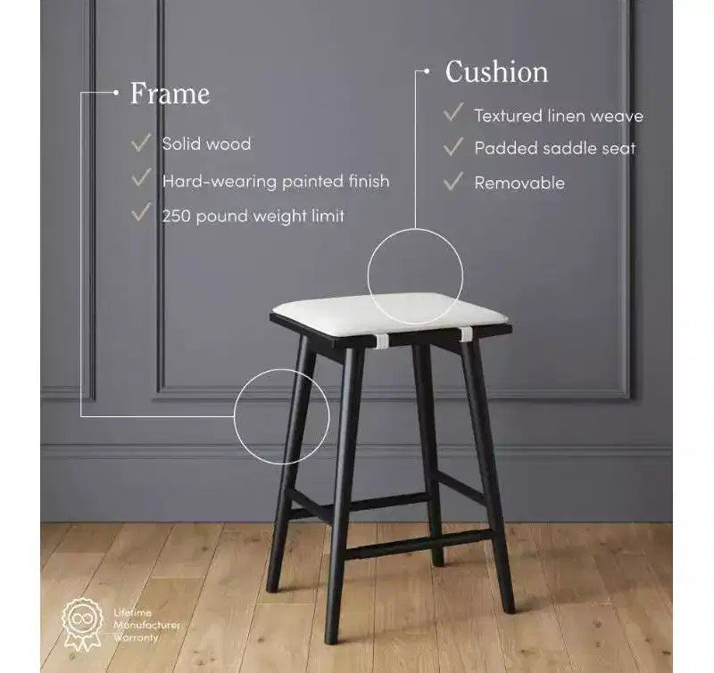 Nathan James Set of 2 Barker Boucle Counter Height Barstools
