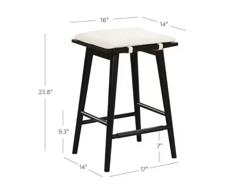 Nathan James Set of 2 Barker Boucle Counter Height Barstools