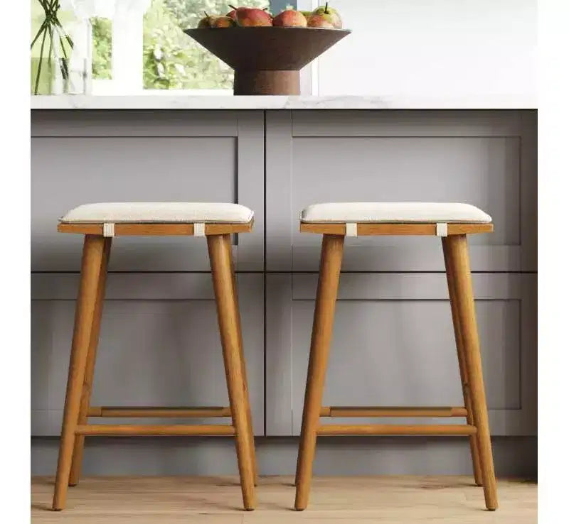Nathan James Set of 2 Barker Boucle Counter Height Barstools