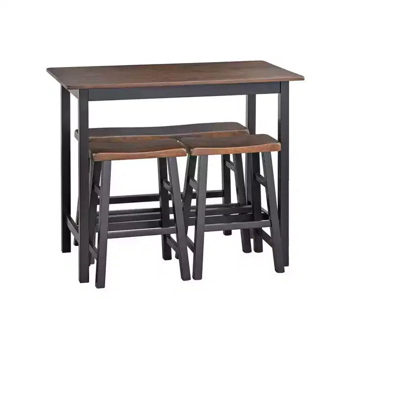 4Pc Galena Compact Solid Wood Counter Height Dining Set