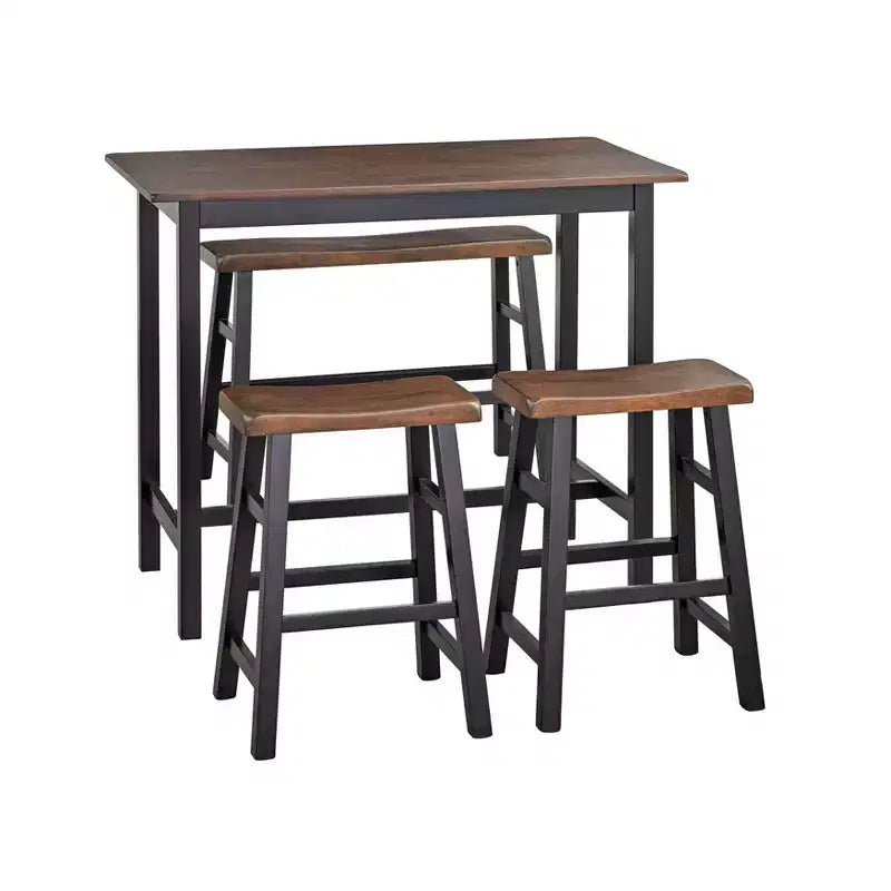 4Pc Galena Compact Solid Wood Counter Height Dining Set